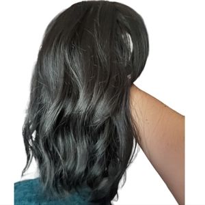 Black Short synthetic hair styled wig with cover hanger